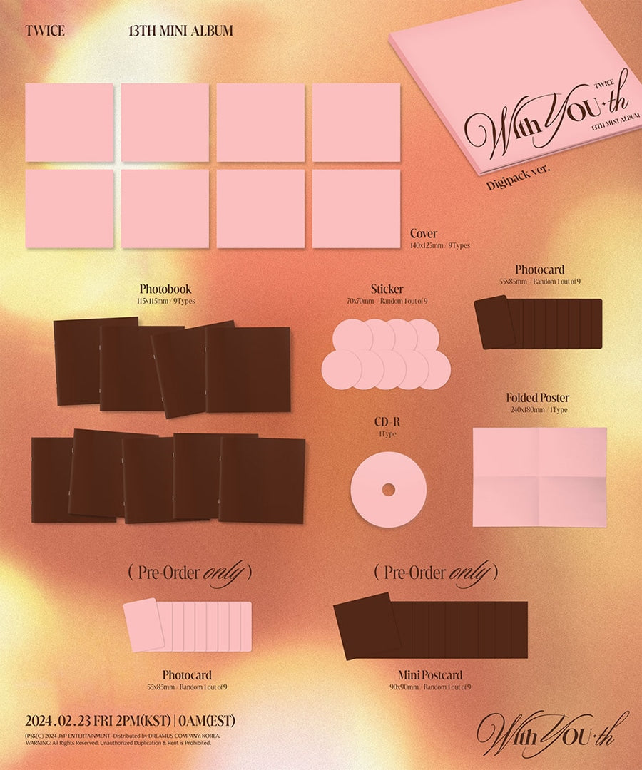 Twice - 13th Mini Album - With You-th - Digipack Ver